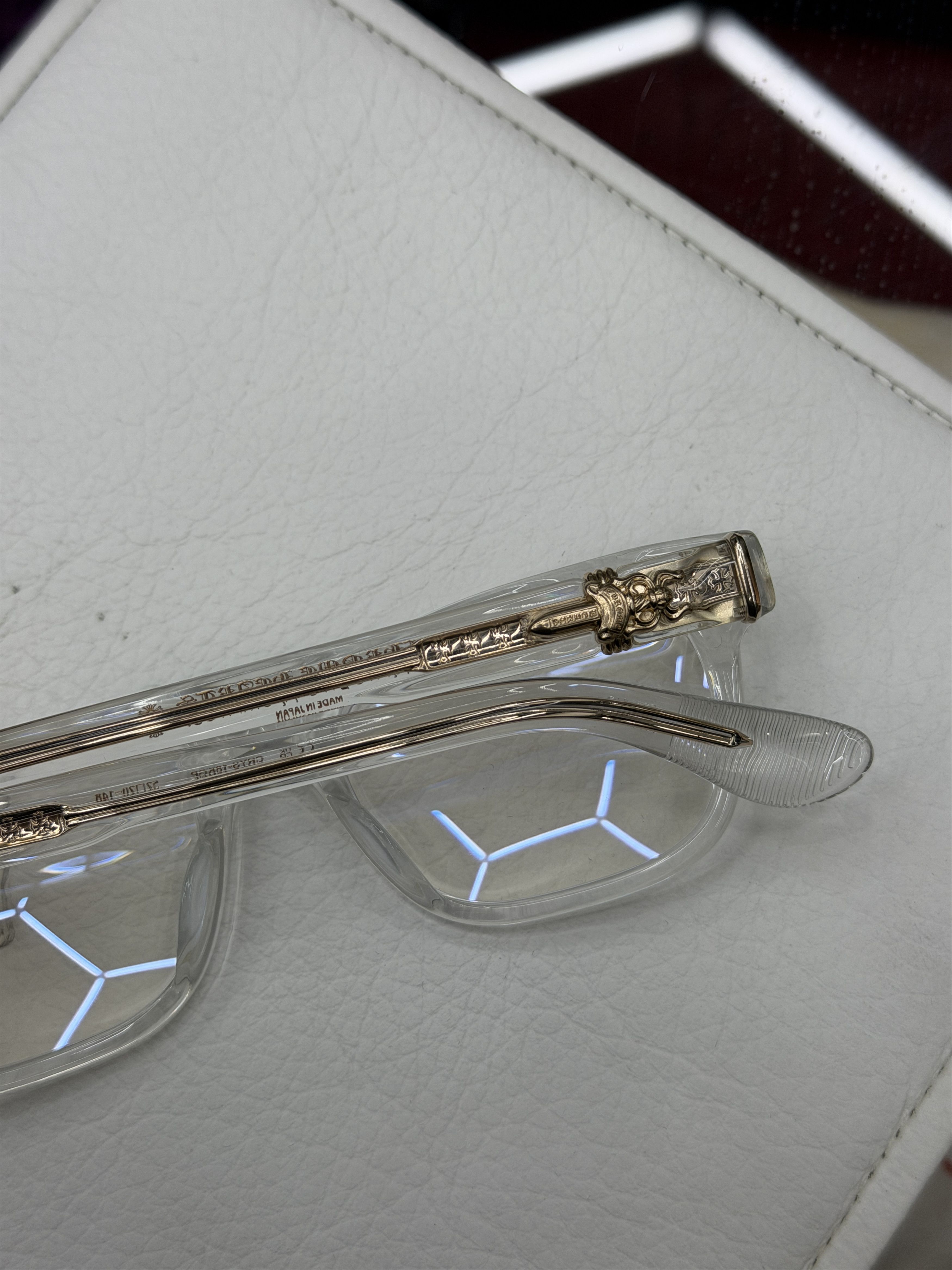 Chrome Hearts Chrome Hearts Dooable Glasses Crystal/Gold Size ONE SIZE - 8 Thumbnail