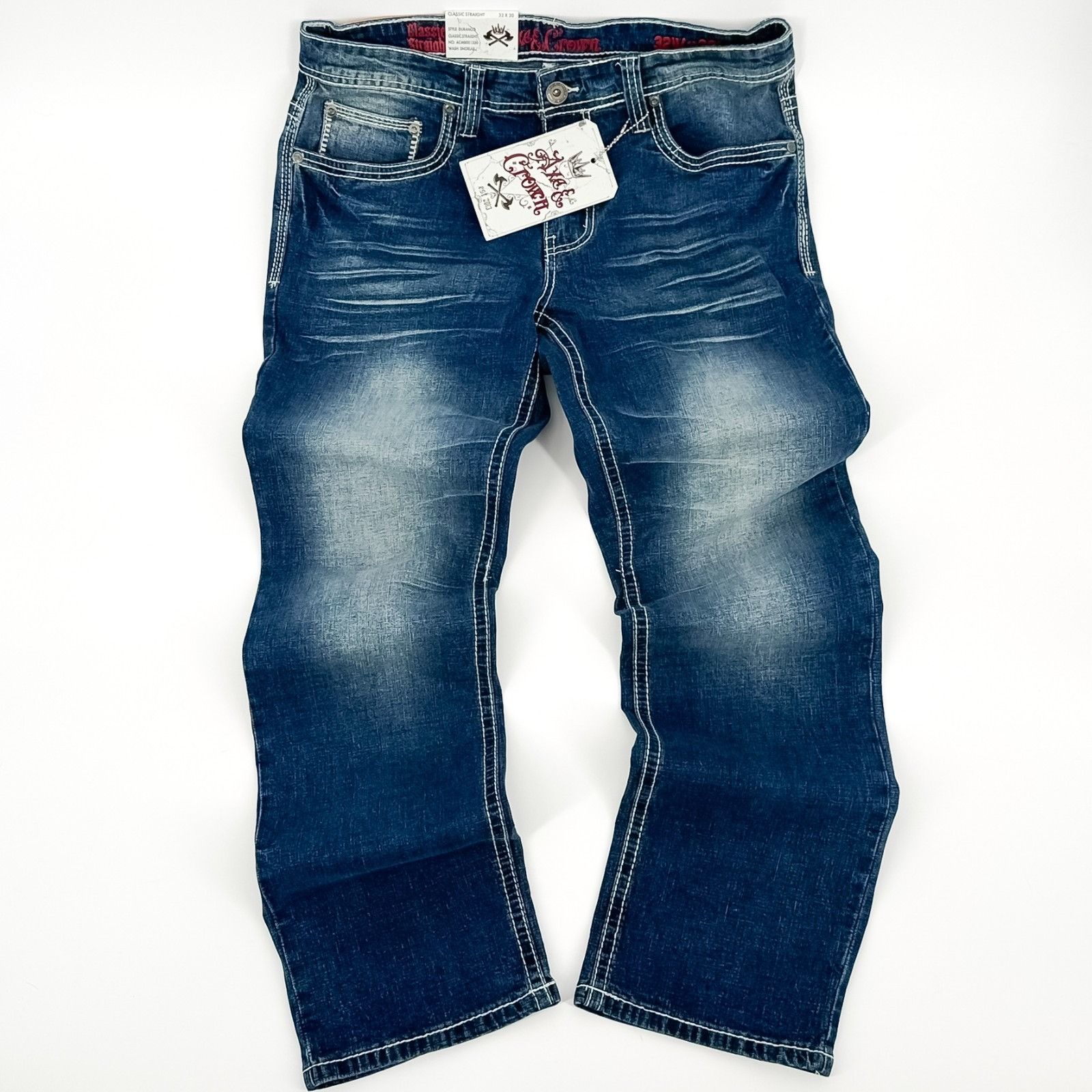 Other NWT Axe & Crown Men's Durango Snorlax Blue Denim Jeans Class Size US 32 / EU 48 - 1 Thumbnail