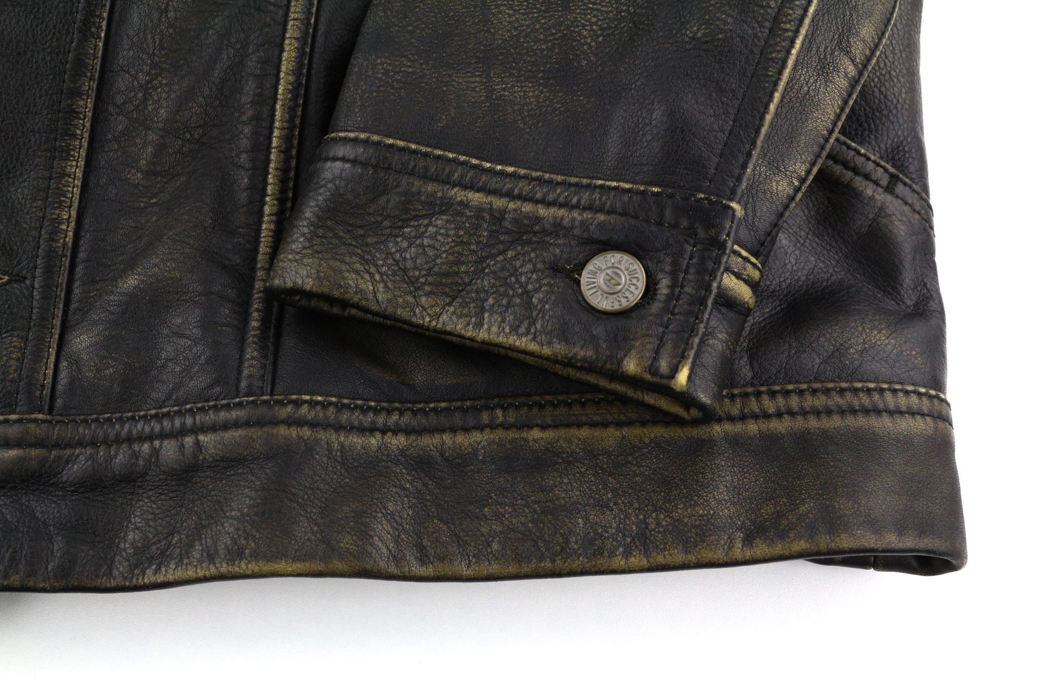 Diesel L-RILEY XL Black Cowhide Leather Button Jacket 40079 Size US XL / EU 56 / 4 - 6 Thumbnail