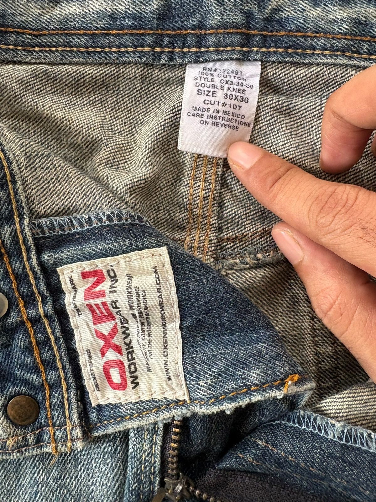 Carhartt Vintage 90s Oxen Workwear Carpenter Double Knee Baggy Jeans Size US 34 / EU 50 - 4 Thumbnail