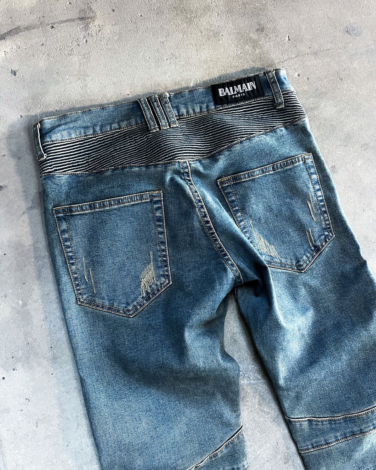 Balmain S/S14 REINFORCED BIKER DENIM Size US 31 - 7 Thumbnail