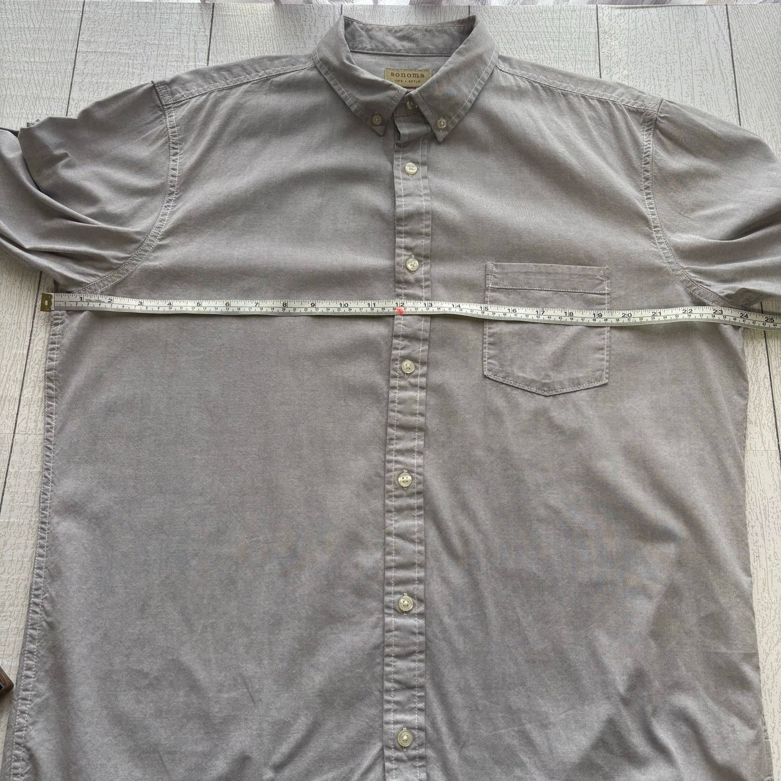 Other Sonoma Gray Long Sleeve Button Down Shirt Size Large Size US L / EU 52-54 / 3 - 8 Thumbnail
