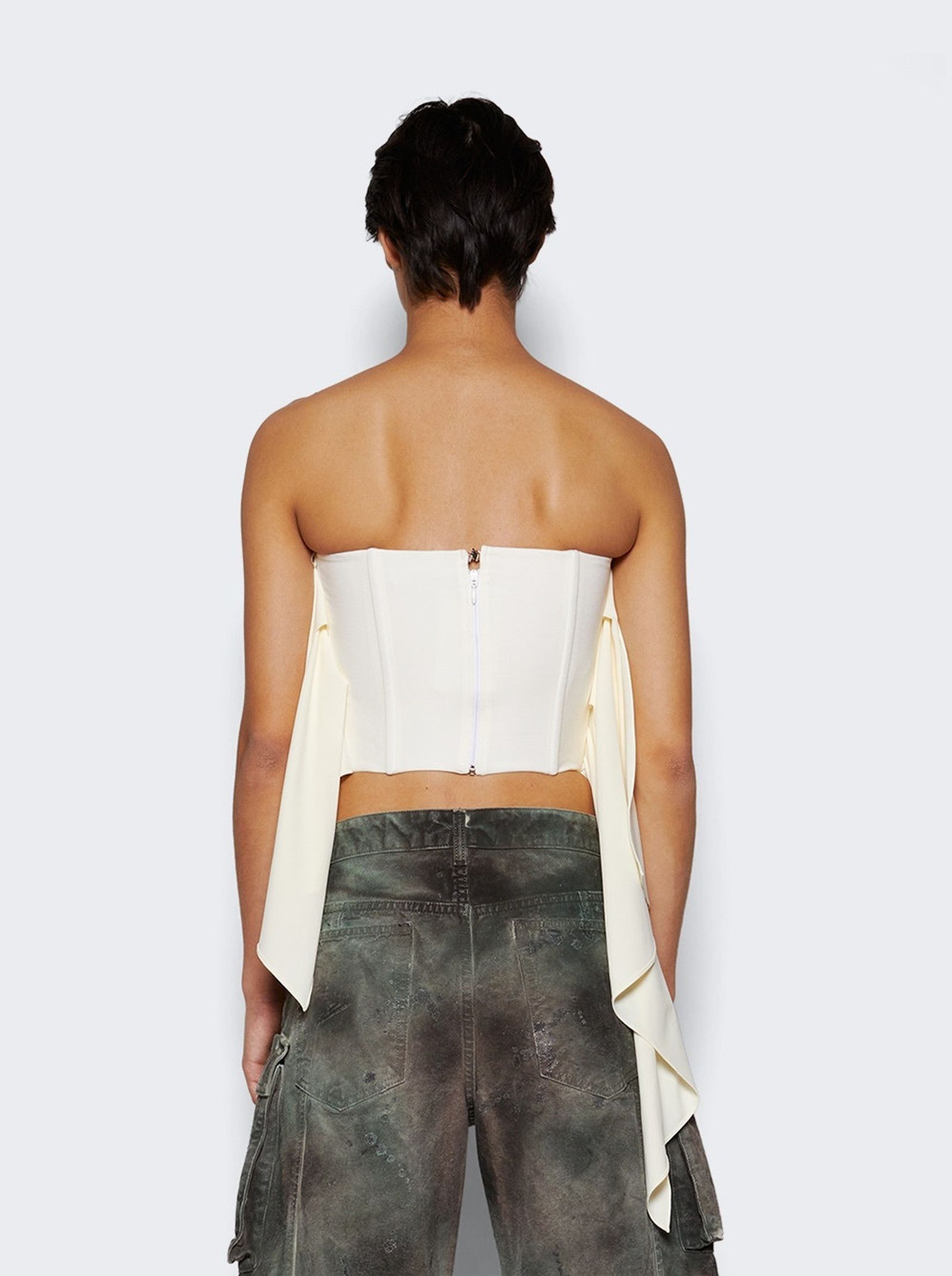 The Attico o1mle0426 Strapless Crop Top in Neutrals Size M / US 6-8 / IT 42-44 - 5 Thumbnail
