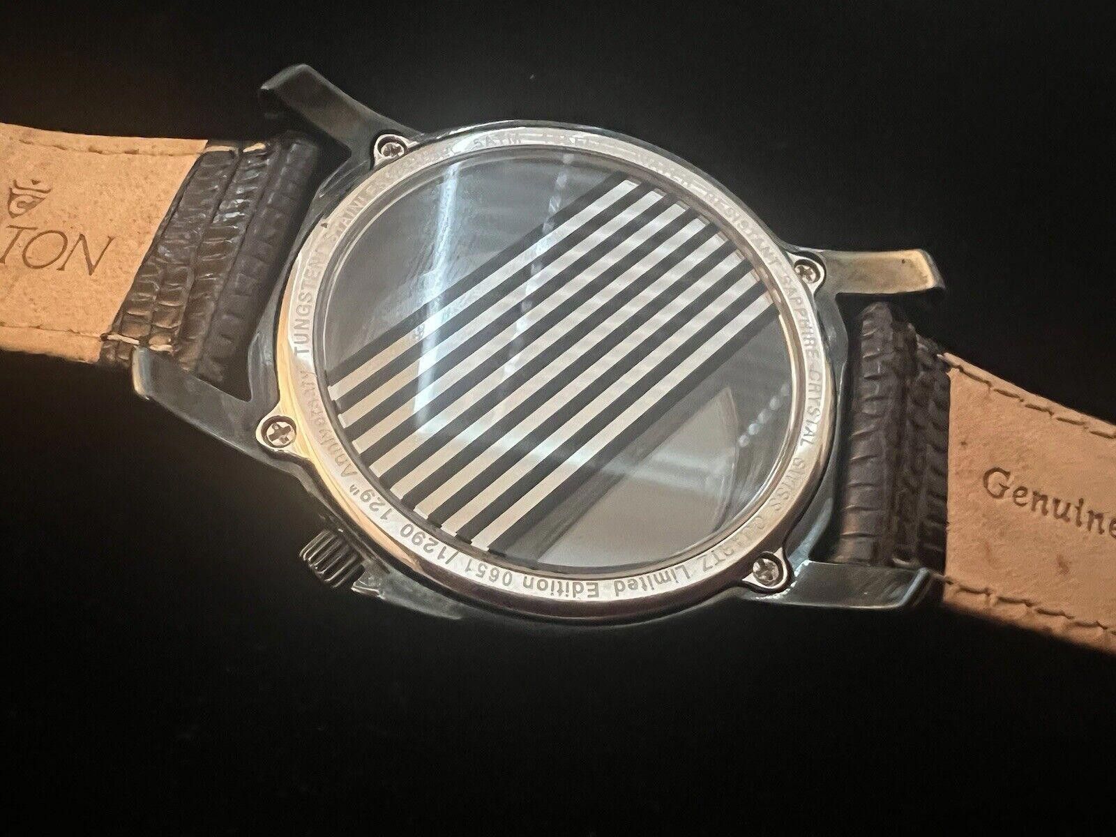 Designer Croton 129th Anniversary See-through leather Men's watch Size ONE SIZE - 4 Thumbnail