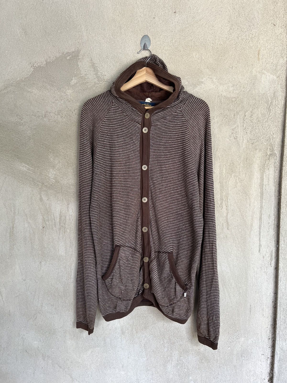 Woolrich Woolen Mills Woolrich Knit Cardigan Hoodies Size US L / EU 52-54 / 3 - 2 Thumbnail