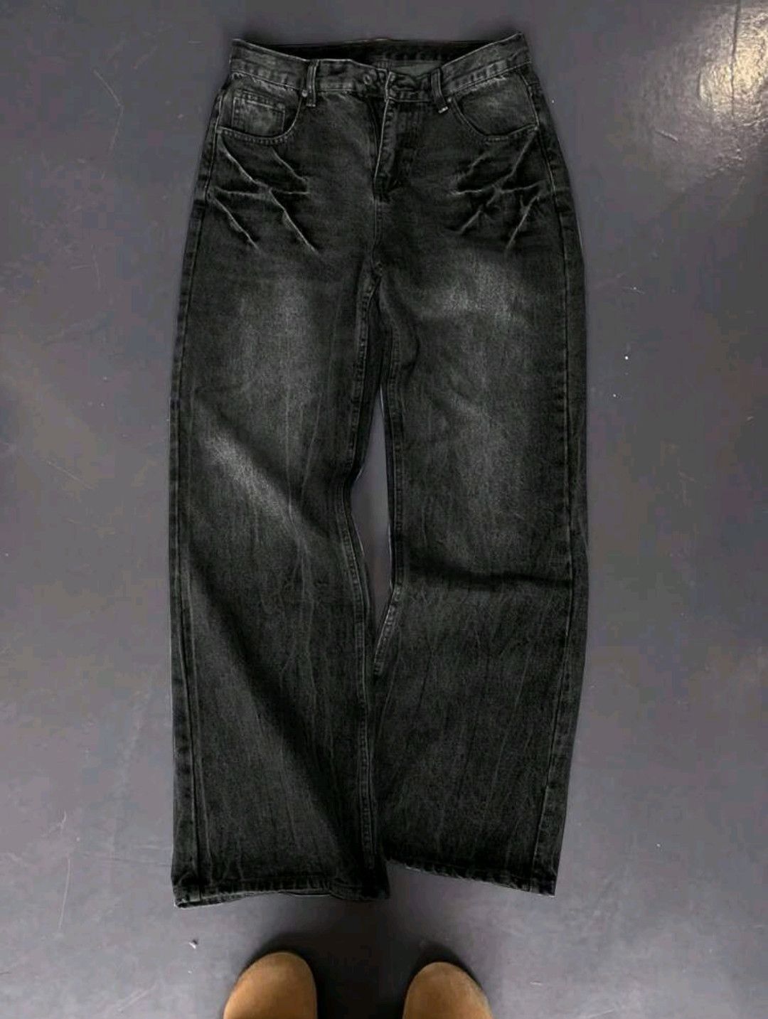 Japanese Brand Lightning Distressed Washed Loose Baggy Jeans Size US 32 / EU 48 - 1 Thumbnail