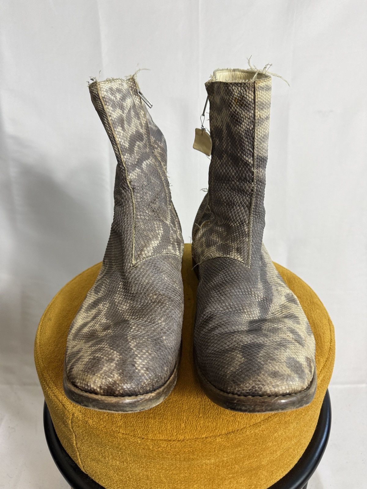 A1923 Augusta Lizard Leather Back Zip Boots Size US 9 / EU 42 - 1 Thumbnail