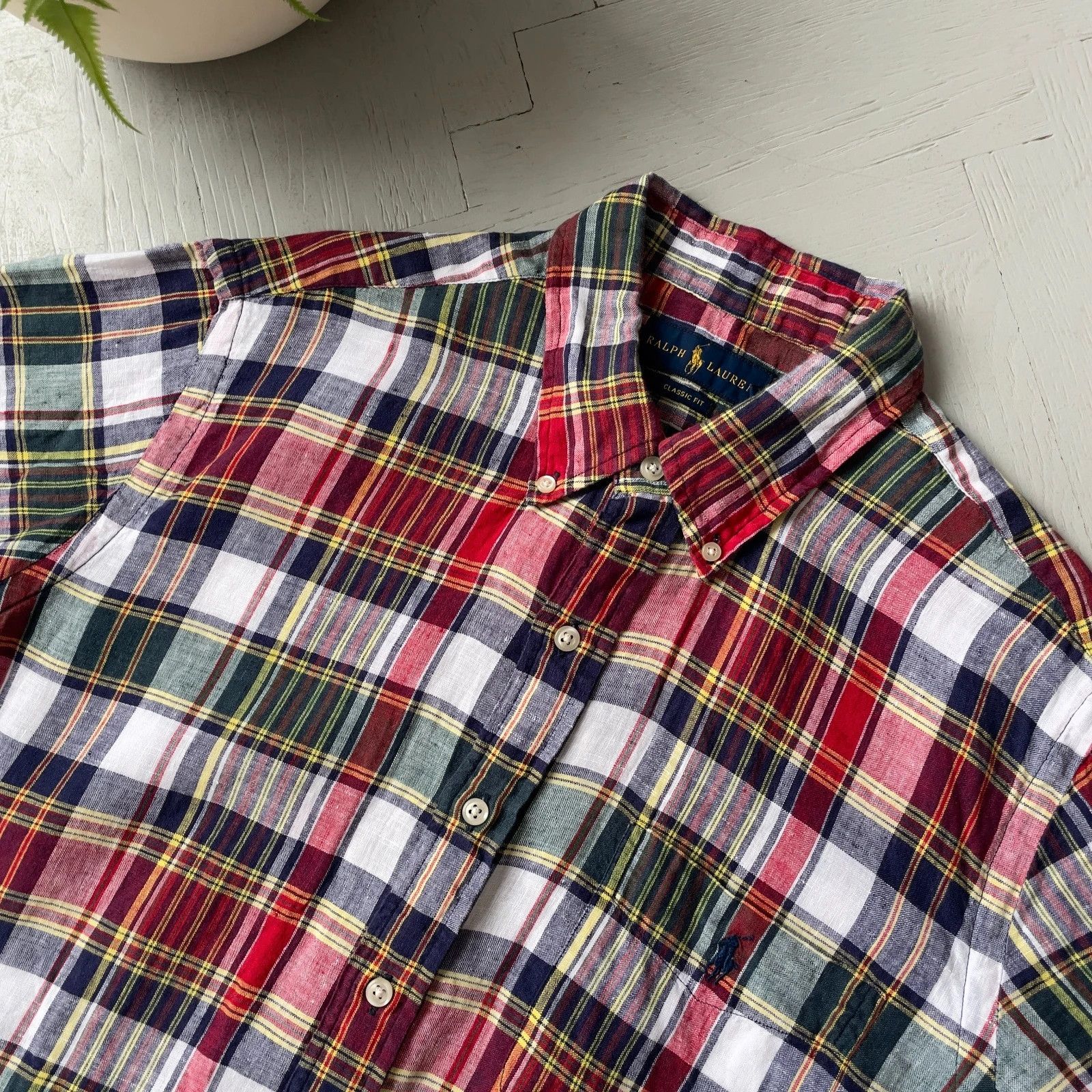 Polo Ralph Lauren Polo by Ralph Lauren Preppy Button Up Linen Shirt Size US L / EU 52-54 / 3 - 4 Thumbnail