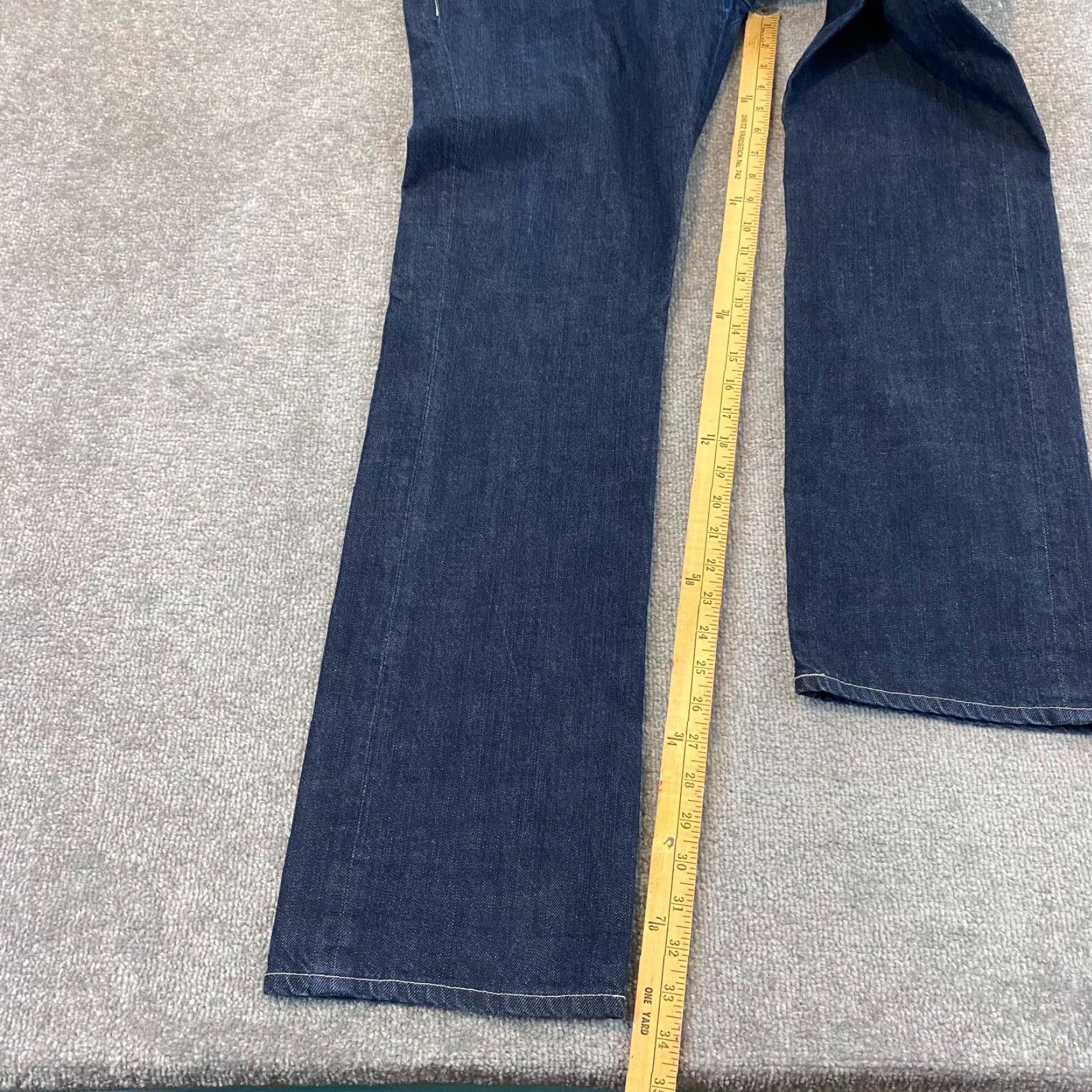G-Star G-STAR Reese Classic Jeans Mens 38x34 Straight Blue Dark Wash Denim Button Fly Size US 38 / EU 54 - 5 Thumbnail