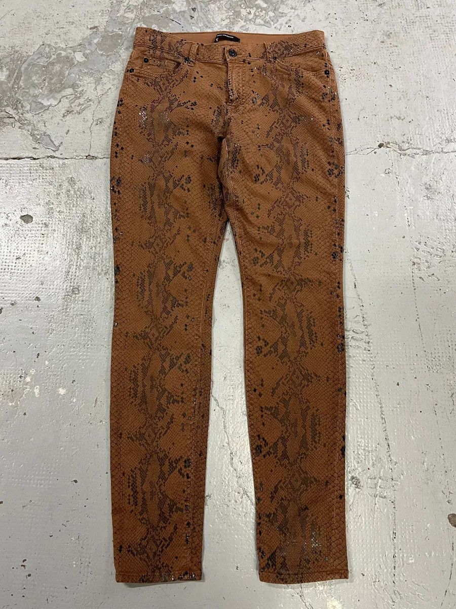 Vintage 2000s Plein Sud Snake Print Skinny Pants Size US 28 / EU 44 - 5 Thumbnail