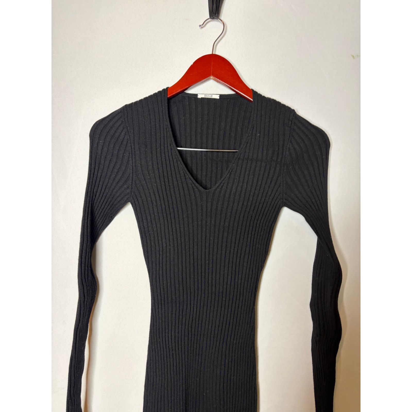 Wolford Wolford Round neck ribbed wool blend dress in black Sz XS Size XS / US 0-2 / IT 36-38 - 4 Thumbnail