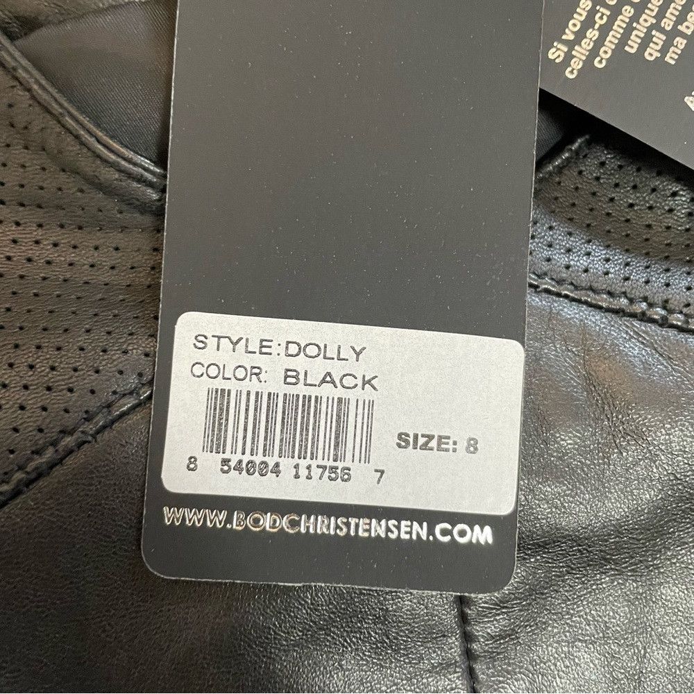 Other NWT New Bod & Christensen Sleeveless Dolly Black Leather Dr Size M / US 6-8 / IT 42-44 - 7 Thumbnail