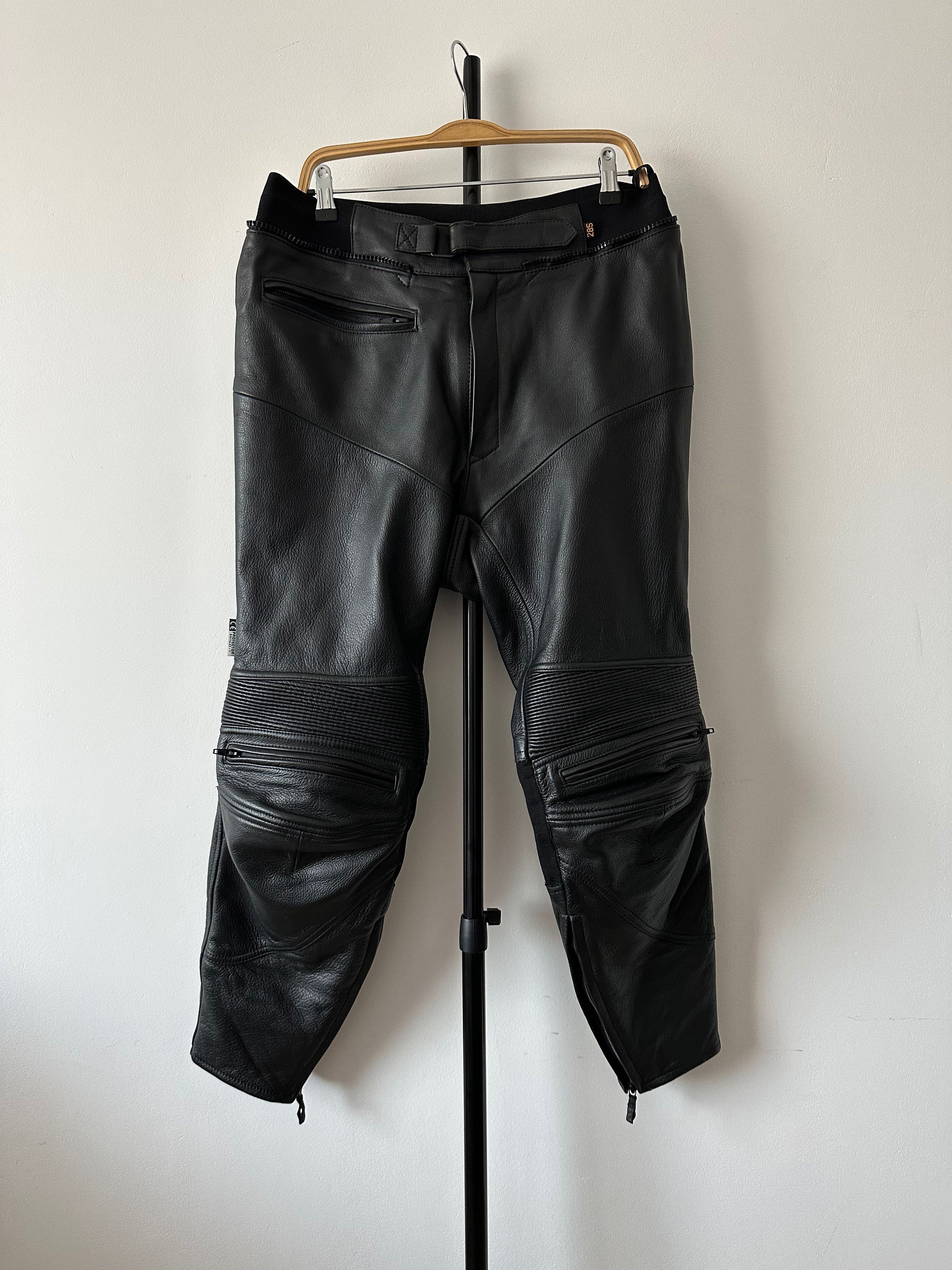 Indian Motorcycle IXS Motorcycle motorsport black leather pants Size US 34 / EU 50 - 2 Thumbnail