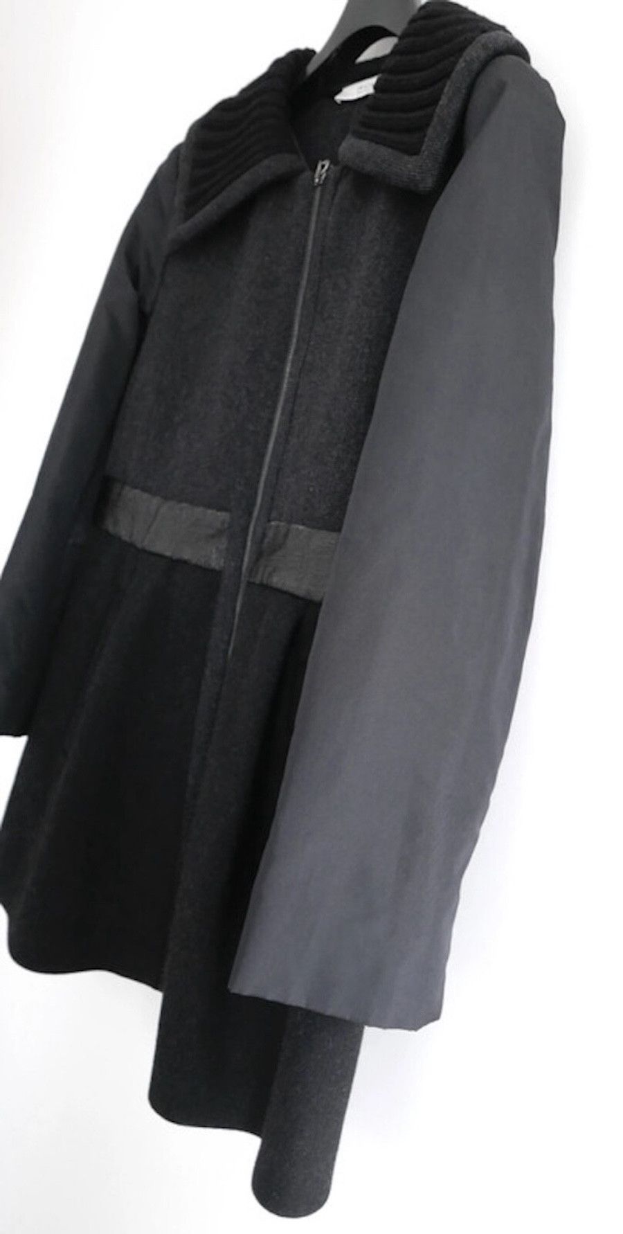 Prada Prada Fall 2008 Wool, Nylon, Knit & Leather Princess Coat Size L / US 10 / IT 46 - 5 Thumbnail