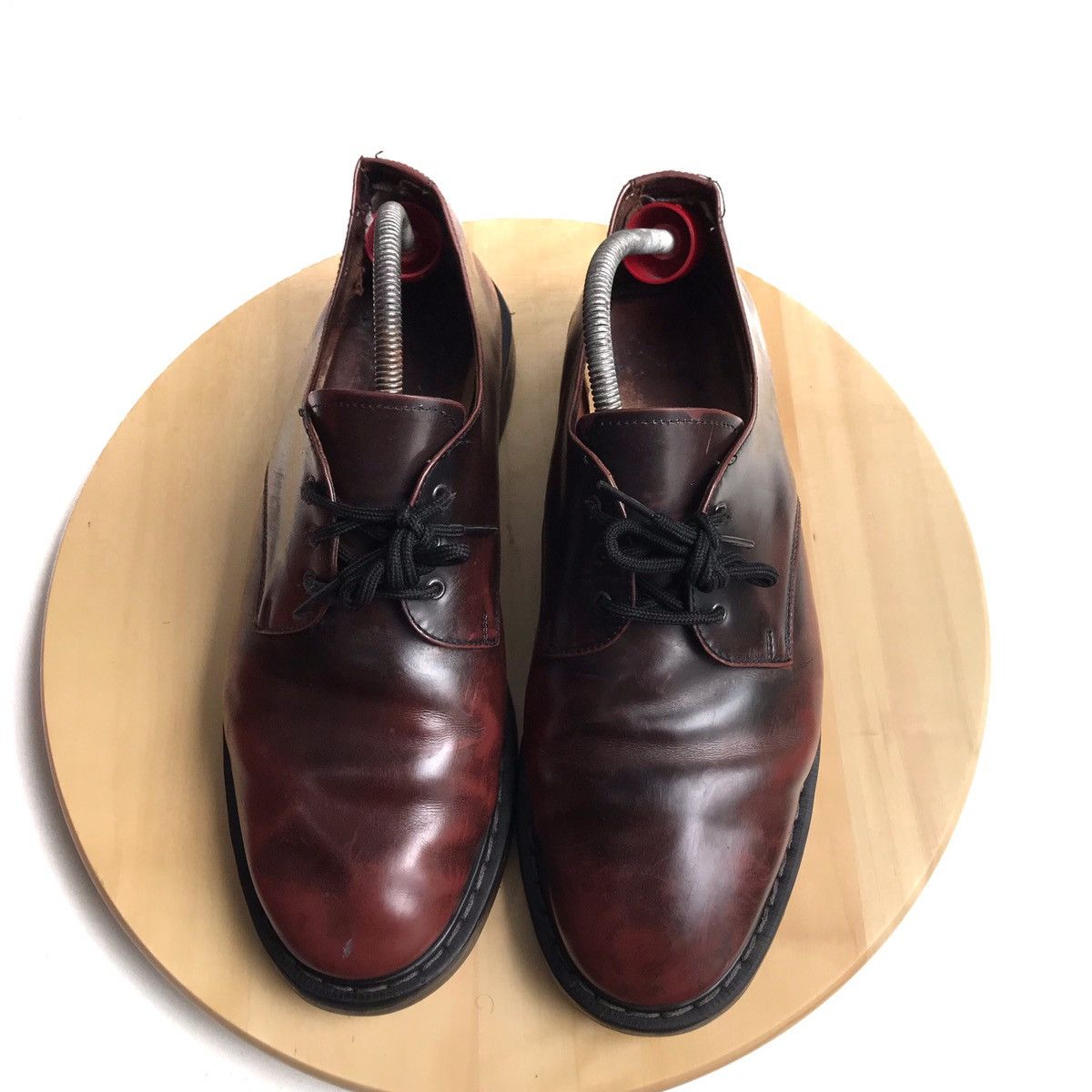 Other UK × Solovair Vintage 80s Nps Solovair 3 Eye 1461 Ox burgundy White Stitch Size US 10 / EU 43 - 9 Thumbnail