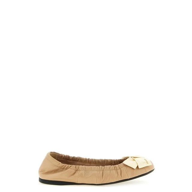 Prada PRADA $980 Sand Beige With Bow Ballerinas New & Authentic (W Size US 8 / IT 38 - 1 Thumbnail