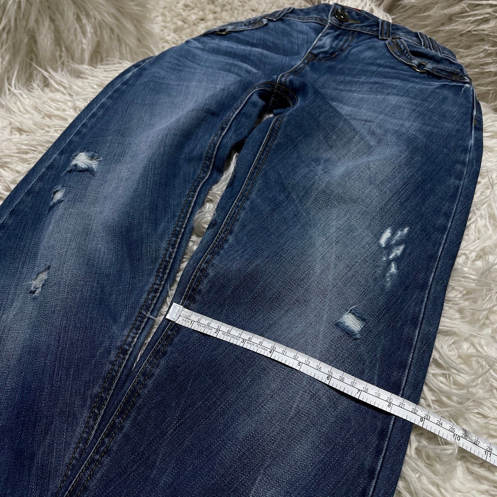 Hysteric Glamour Vintage Japanese Brand Faded Lowrise Bootcut Denim Jeans Size 30" / US 8 / IT 44 - 20 Thumbnail