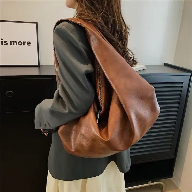 Leather Big Soft Pu Leather Hobo/Shoulder Bag Size ONE SIZE - 1 Thumbnail