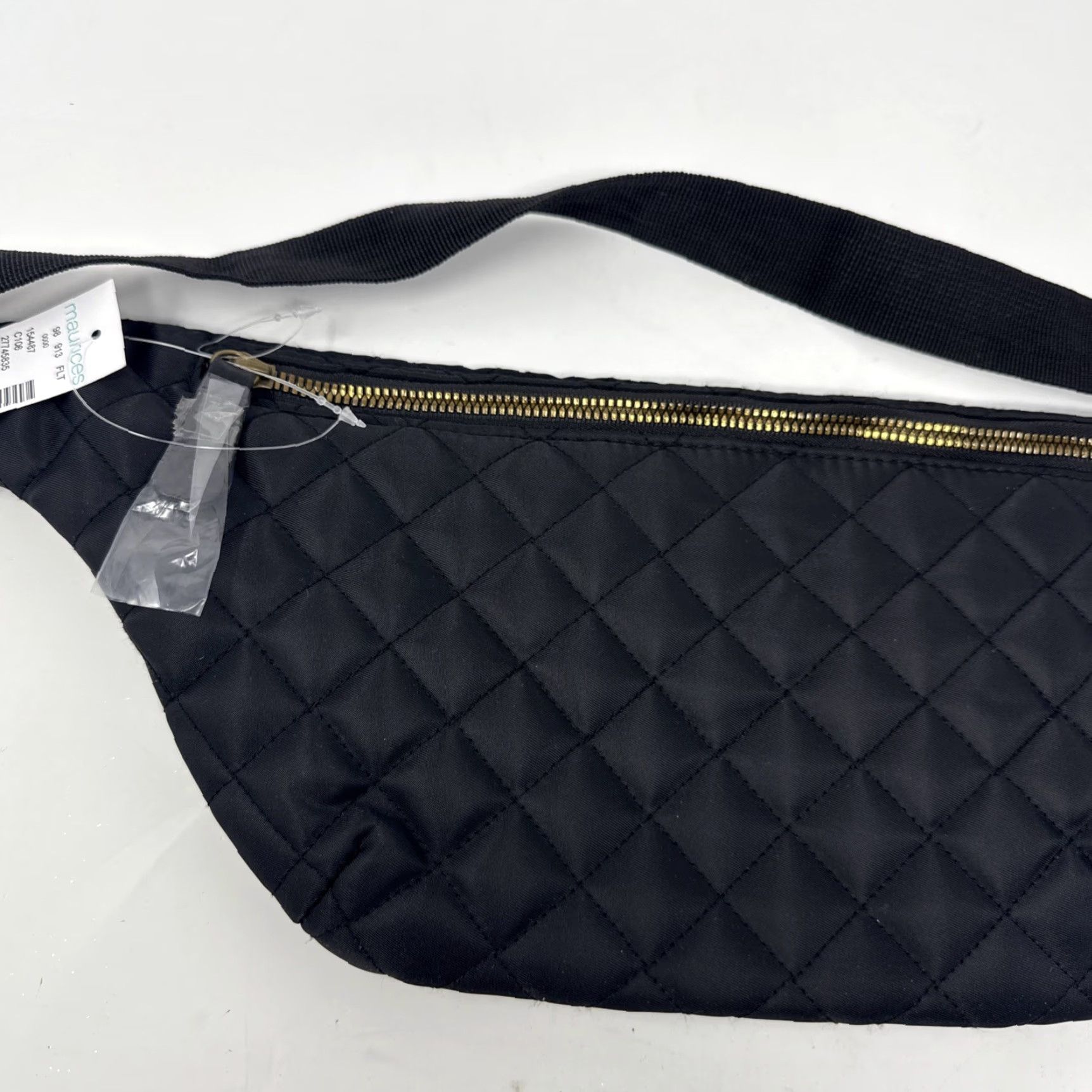 Vintage Maurices Fanny Pack Classic Nylon Quilted Large Red Interior Belt Bag Womens Size ONE SIZE - 2 Thumbnail