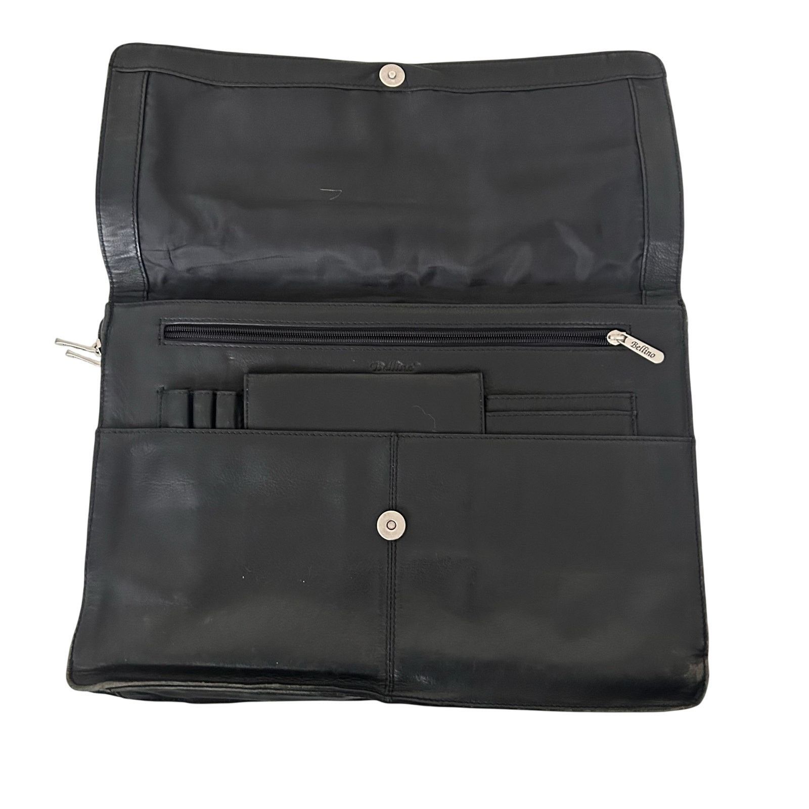 Other Vintage Bellino Black Leather Briefcase Bag Size ONE SIZE - 2 Thumbnail