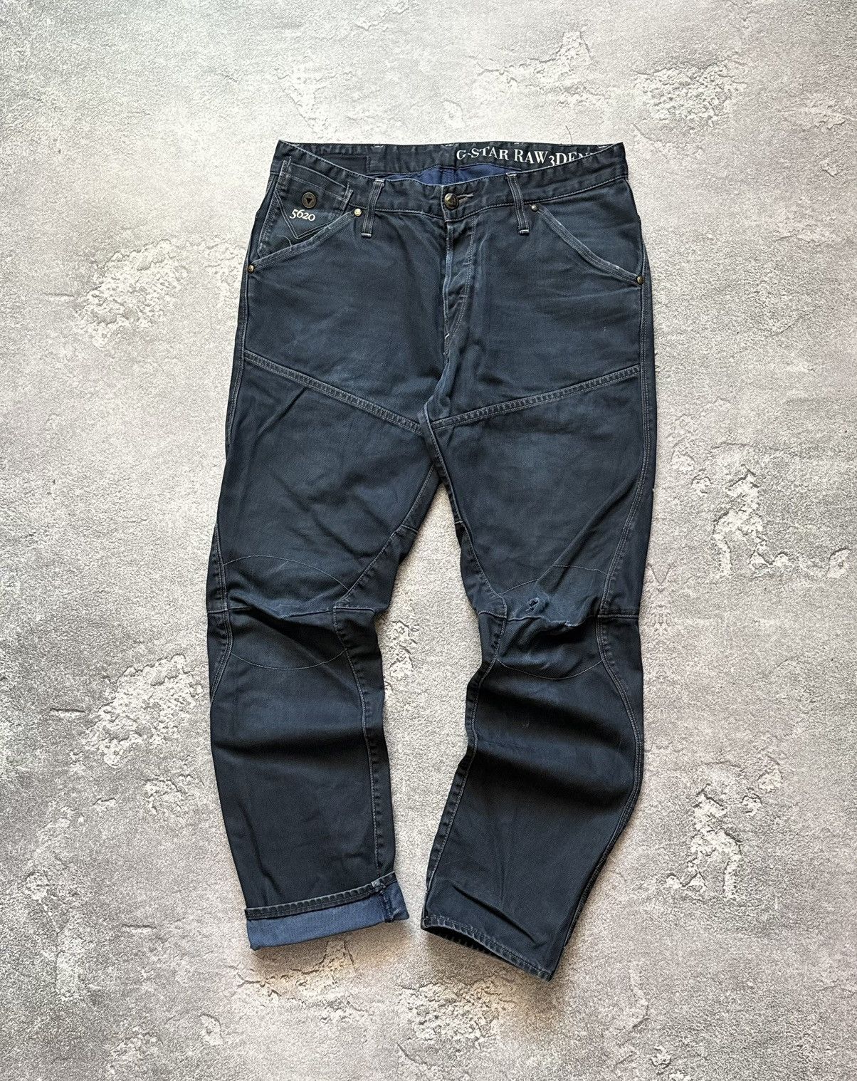 G-Star × Vintage G star raw 34/32 motor 5620 tapered embro denim pant trouser Size US 34 / EU 50 - 9 Thumbnail
