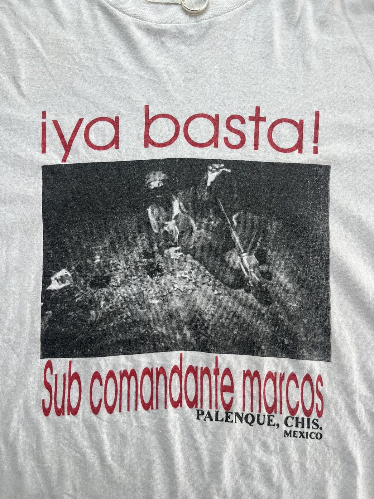 Vintage Vintage IYA Basra ! Sub comandante Marcos T-shirt Size US L / EU 52-54 / 3 - 5 Thumbnail