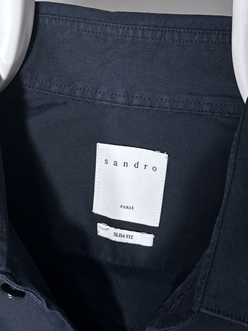 Sandro Sandro Paris Classic Navy Shirt Button Up Size US S / EU 44-46 / 1 - 5 Thumbnail
