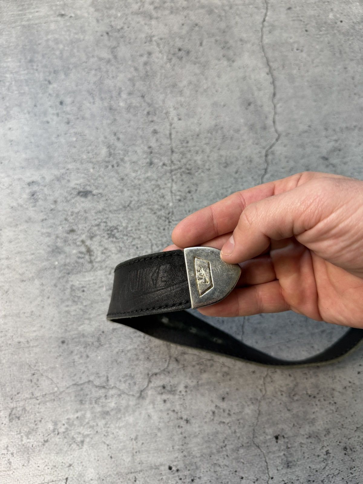 If Six Was Nine Vintage Nike Belt Leather 90s Y2K Logo Style USA Size ONE SIZE - 10 Thumbnail