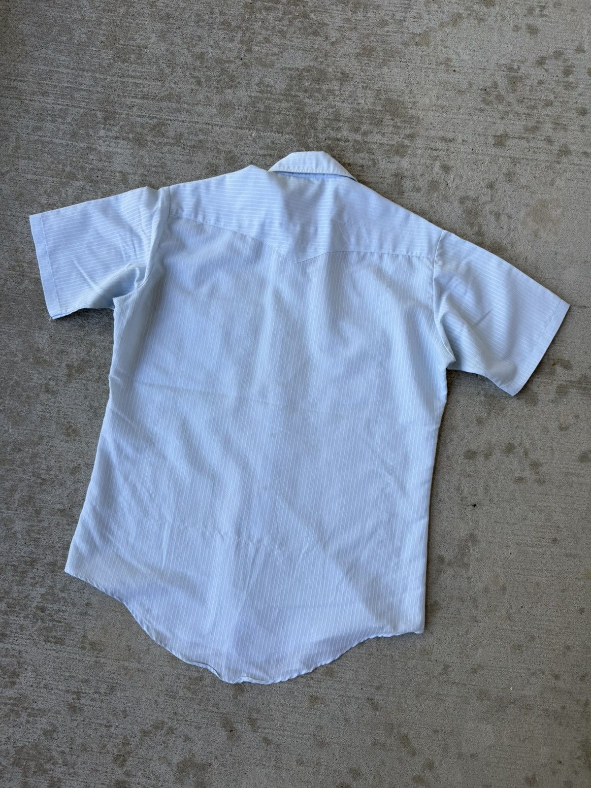 Vintage 70s Pearl Snap Pinstripe Western Short Sleeve Button Up Size US L / EU 52-54 / 3 - 9 Thumbnail