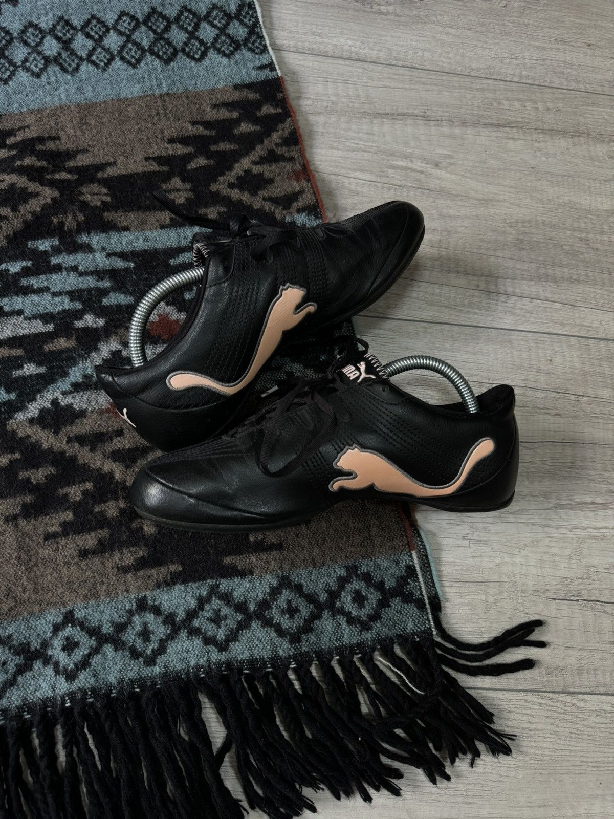 Puma Vintage Black Puma YK2 Leather Japanese Avant Garde Sneakers Size US 8.5 / IT 38.5 - 1 Thumbnail