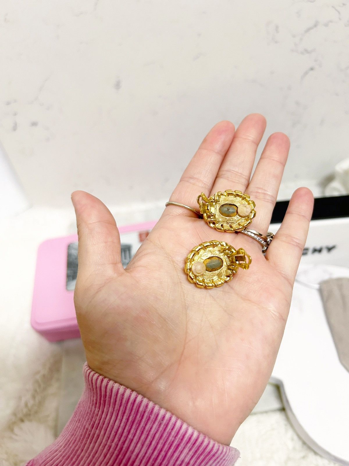 Givenchy Authentic Givenchy RARE Vintage Crystal Statement Earrings Size ONE SIZE - 6 Thumbnail
