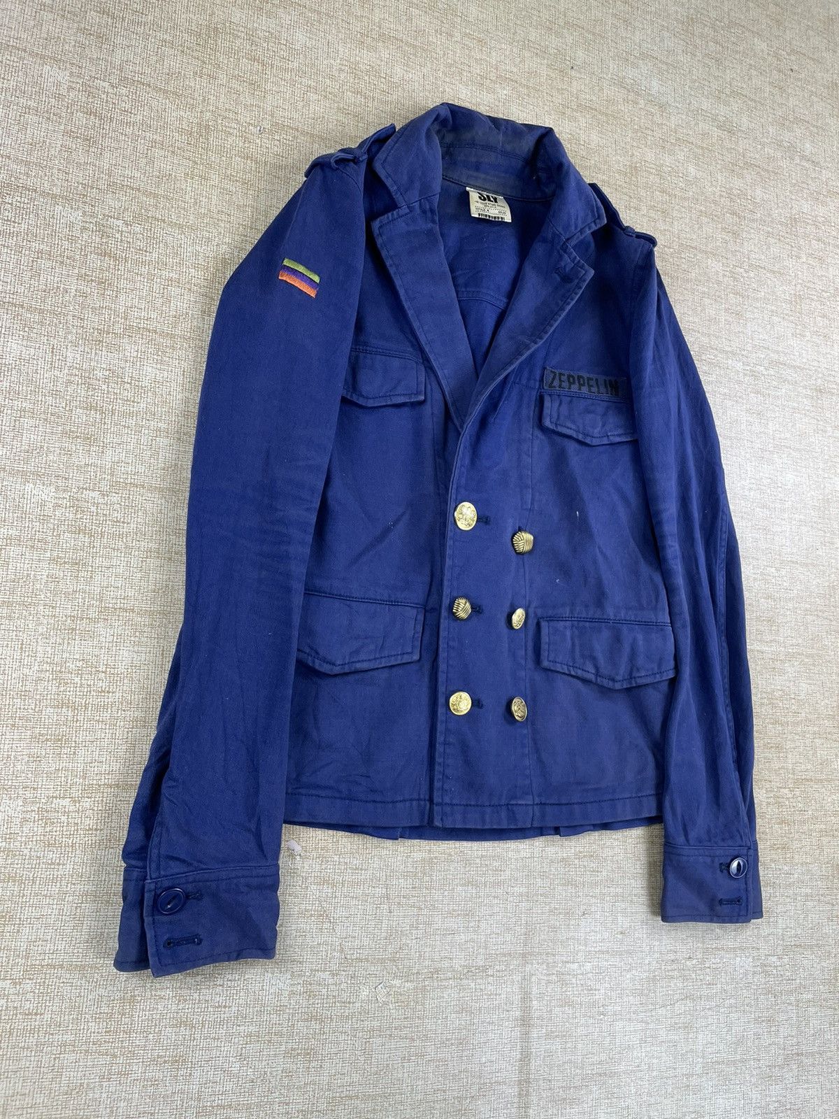 If Six Was Nine × Le Grande Bleu (L.G.B.) × Vintage VINTAGE SLY PUNK Style Led Zappelin Double Breast Jacket Size US XS / EU 42 / 0 - 2 Thumbnail