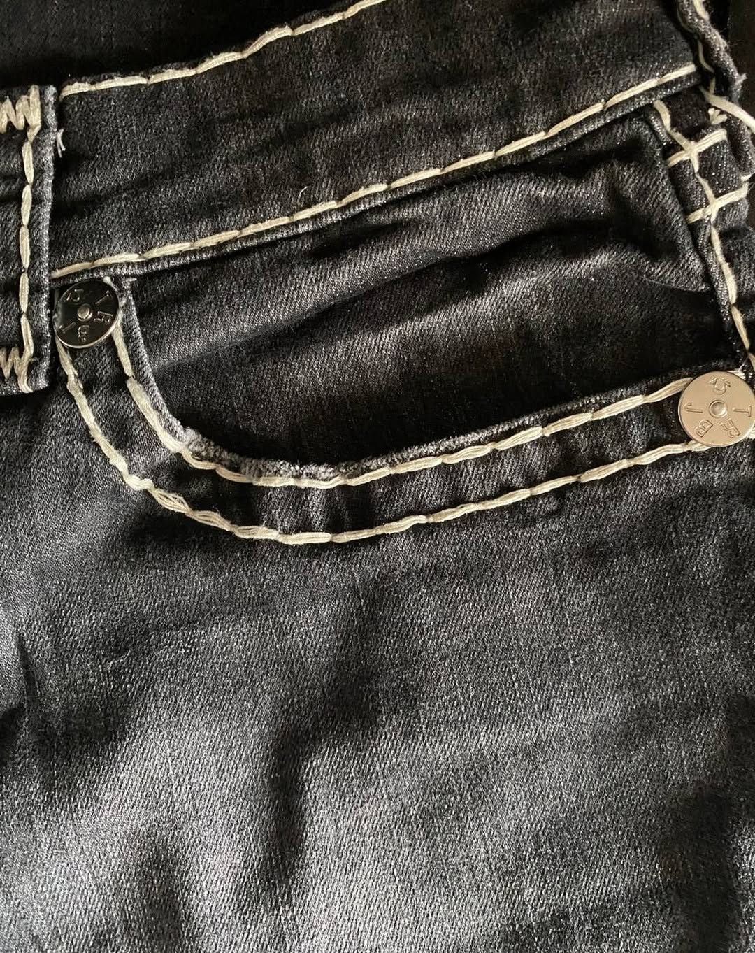 True Religion True Religion Ricky TR Embroidery Super T Straight Jean Size US 33 - 4 Thumbnail