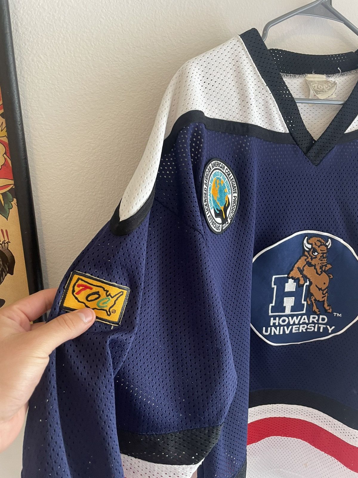 Vintage Vintage 90s Howard university HBCU hockey jersey Size US XL / EU 56 / 4 - 2 Thumbnail