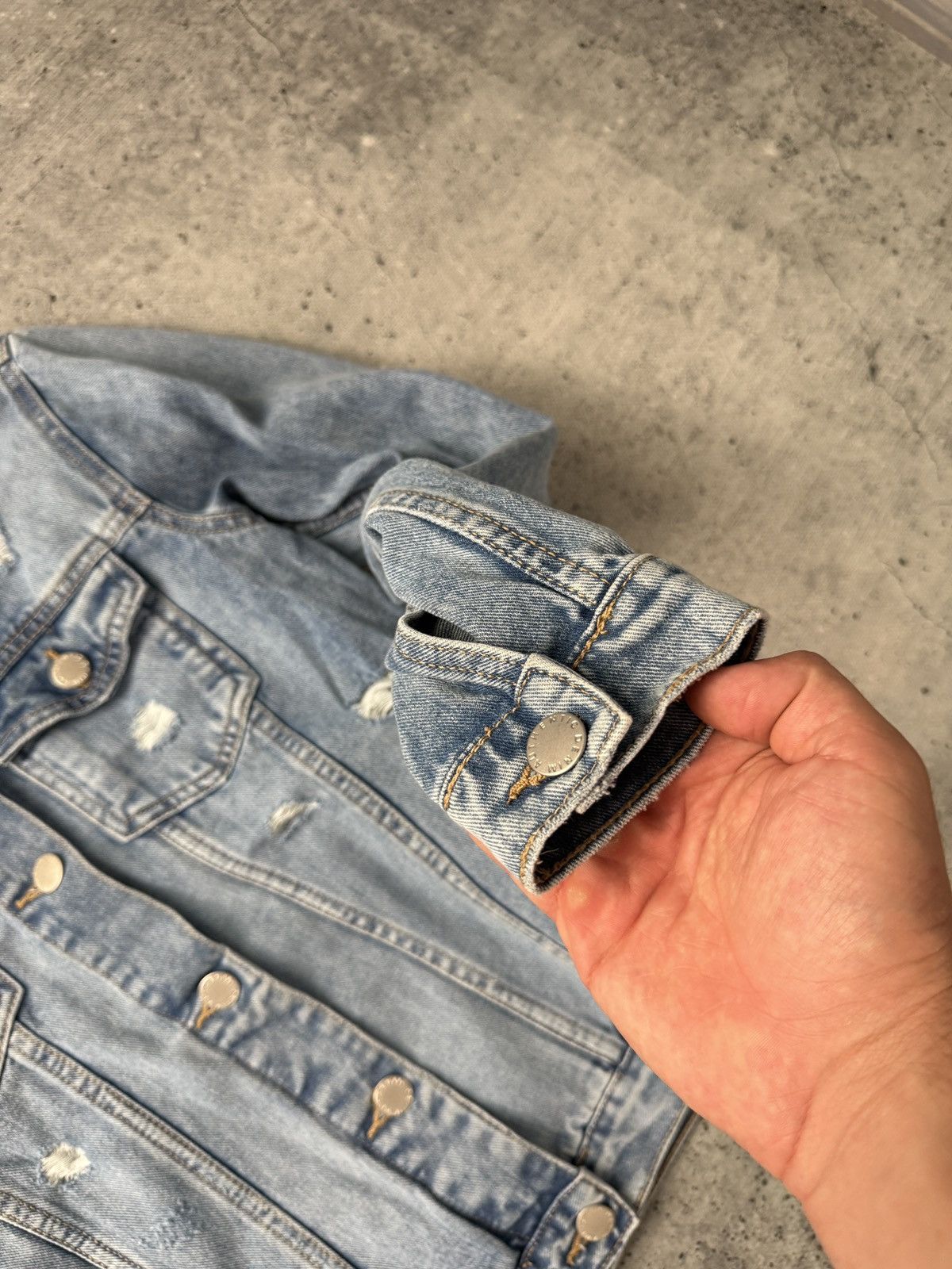 JNCO Crazy Vintage Y2K Japan Dragon Tattoo Denim Jacket Size US 39 - 8 Thumbnail