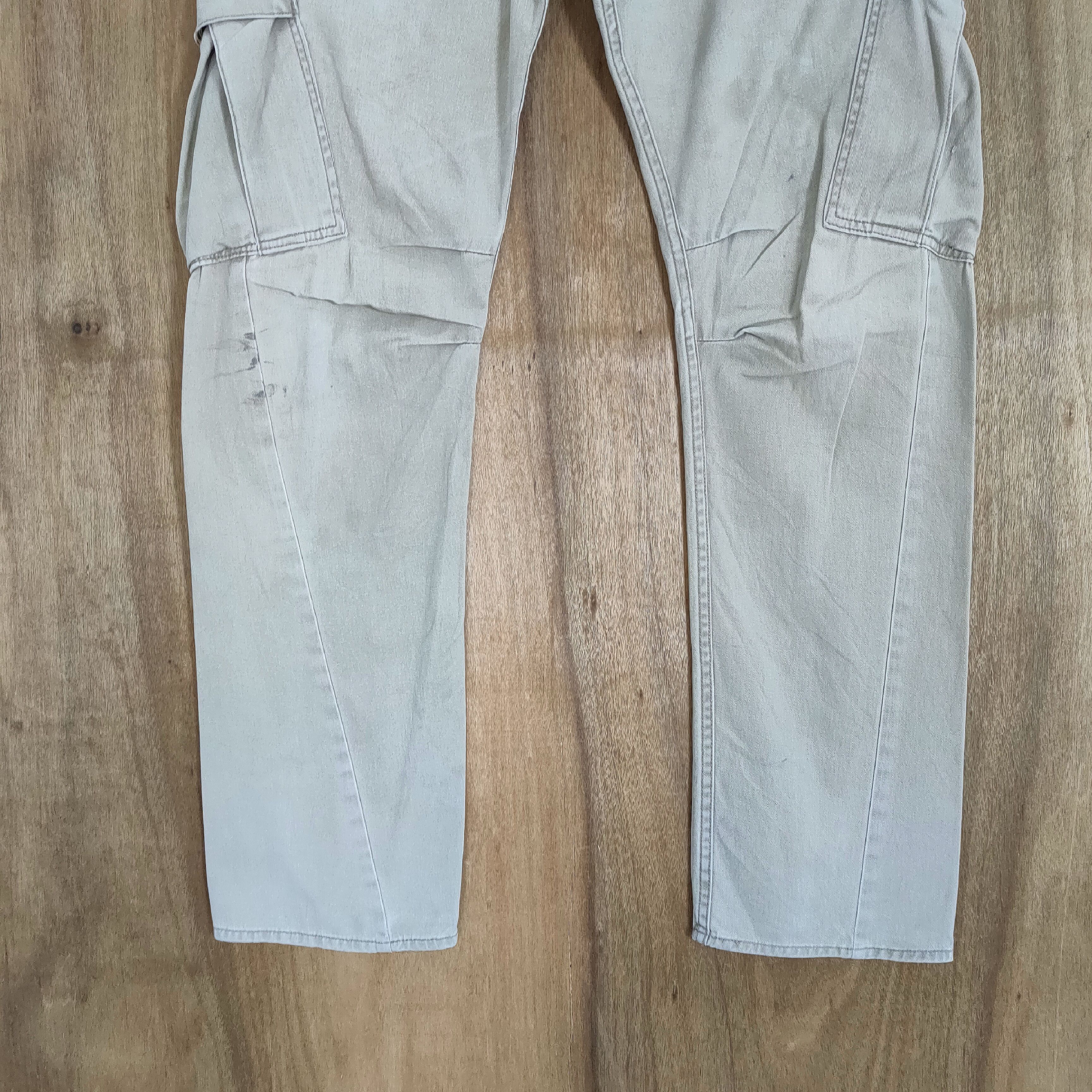 Japanese Brand VINTAGE DOMINATED HANDCRAFTED FADED CARGO PANTS Size US 30 / EU 46 - 4 Thumbnail
