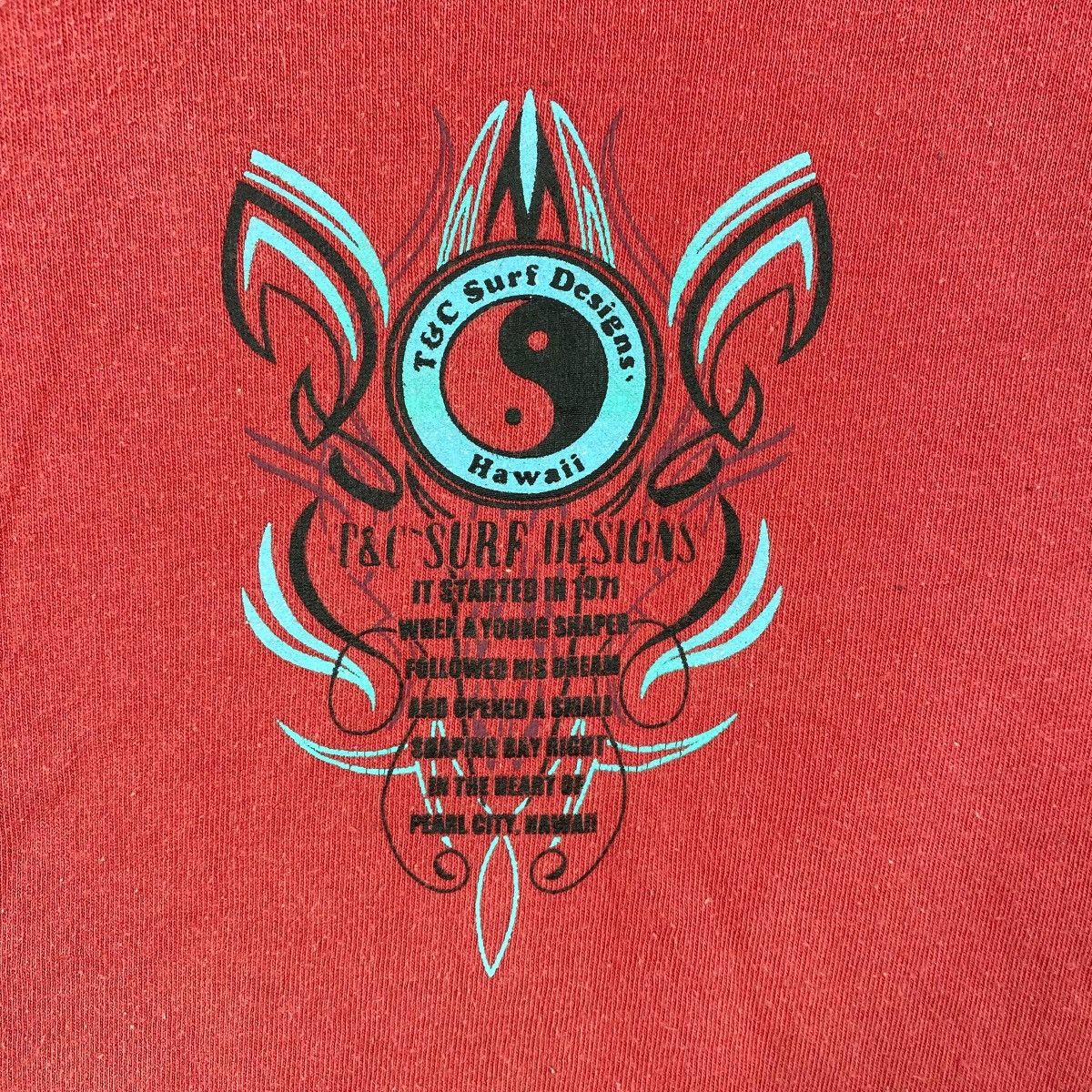 Other T&C SURF DESIGN Hawaii Pearl City Flame Tee Shirt Top Y2K Size US XXL / EU 58 / 5 - 3 Thumbnail