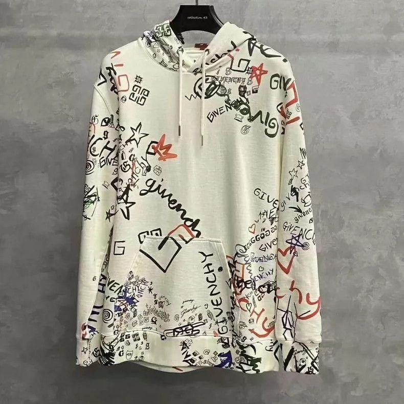 Givenchy Givenchy Beige graffiti logo hoodie, others sell for 1120 Size US M / EU 48-50 / 2 - 1 Thumbnail