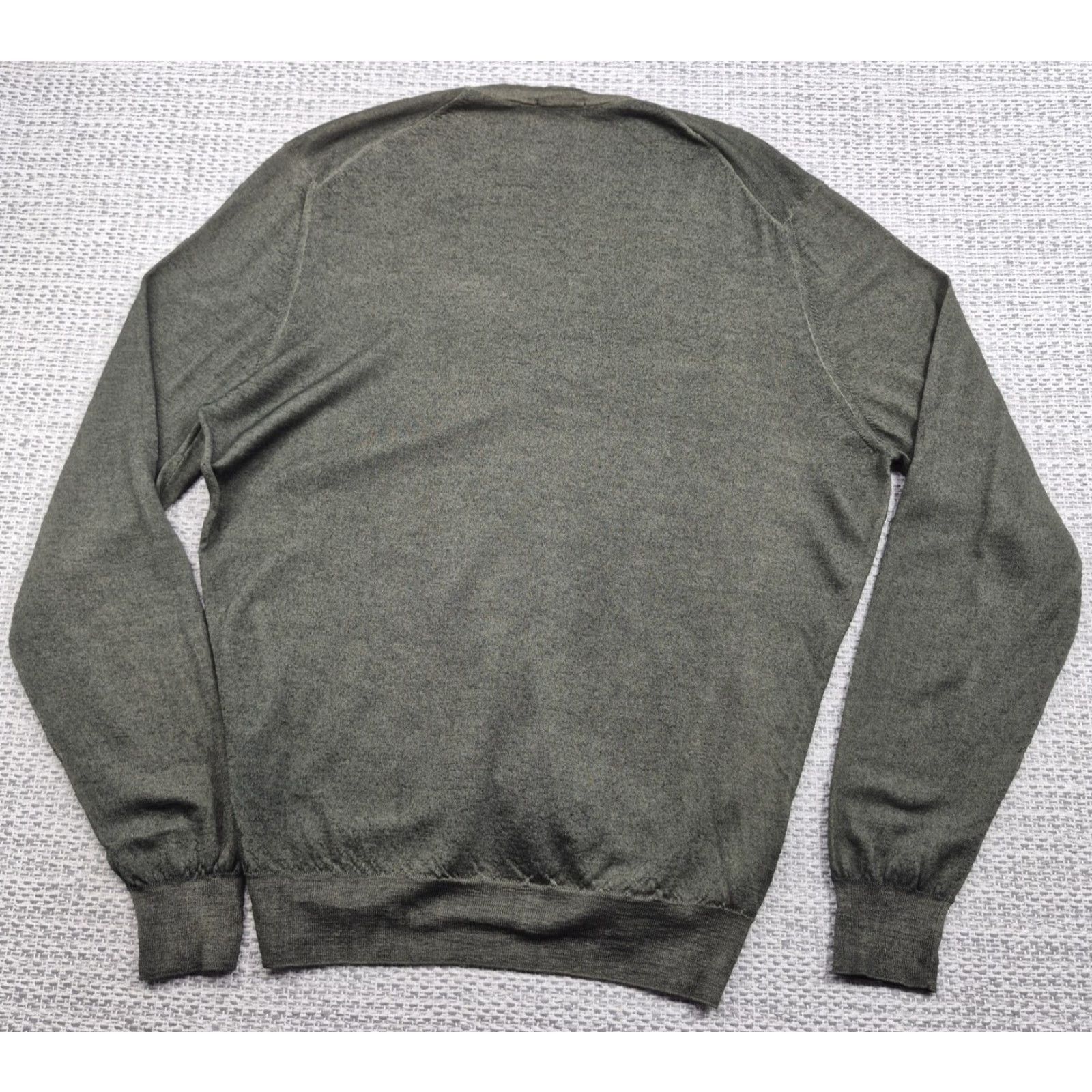 Drumohr Drumohr Cardigan Sweater Mens Large Green 100% Merino Wool V Neck Made Italy Size US L / EU 52-54 / 3 - 7 Thumbnail