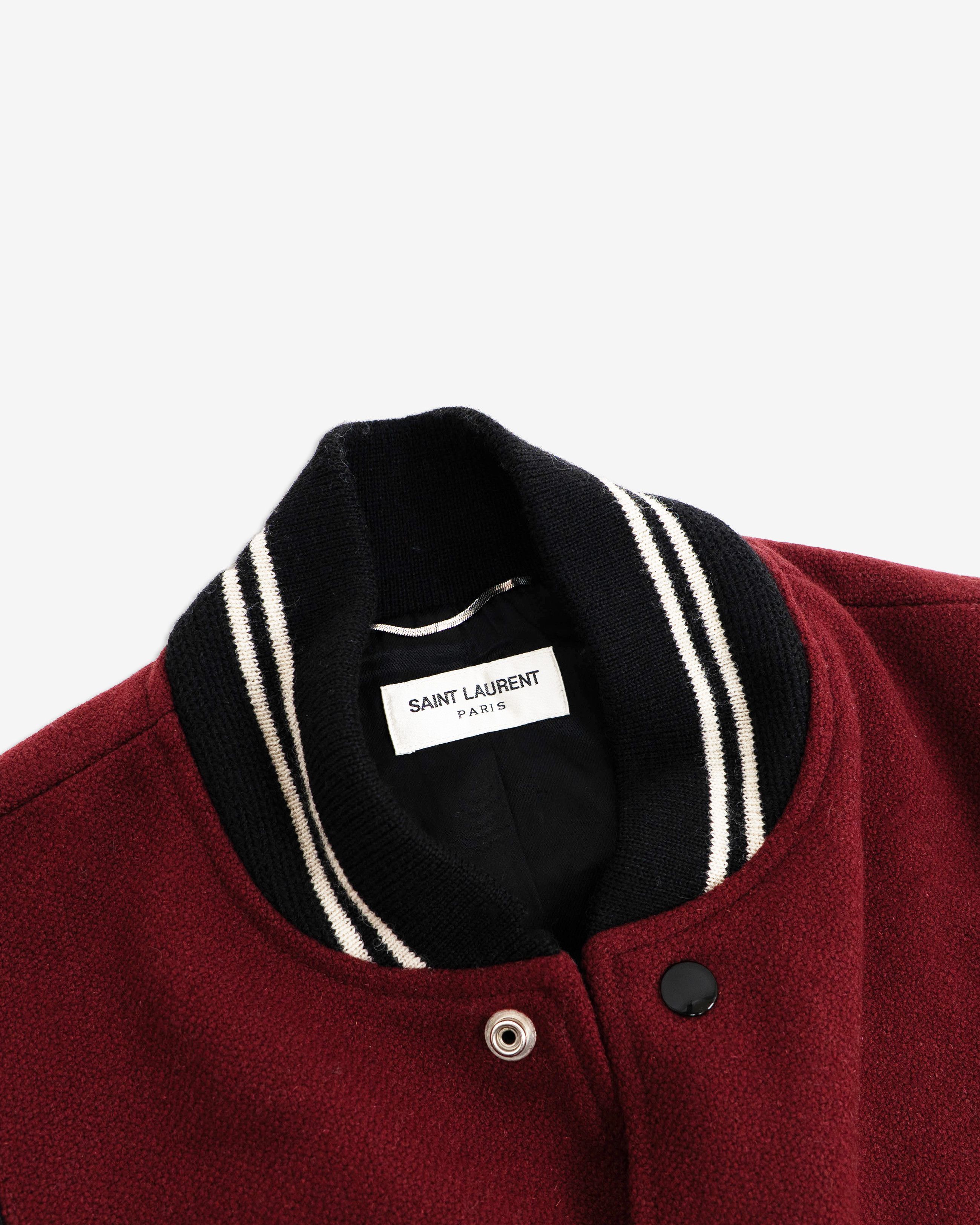 Saint Laurent Paris Burgundy Teddy Jacket Men's (FW14) Size US S / EU 44-46 / 1 - 7 Thumbnail