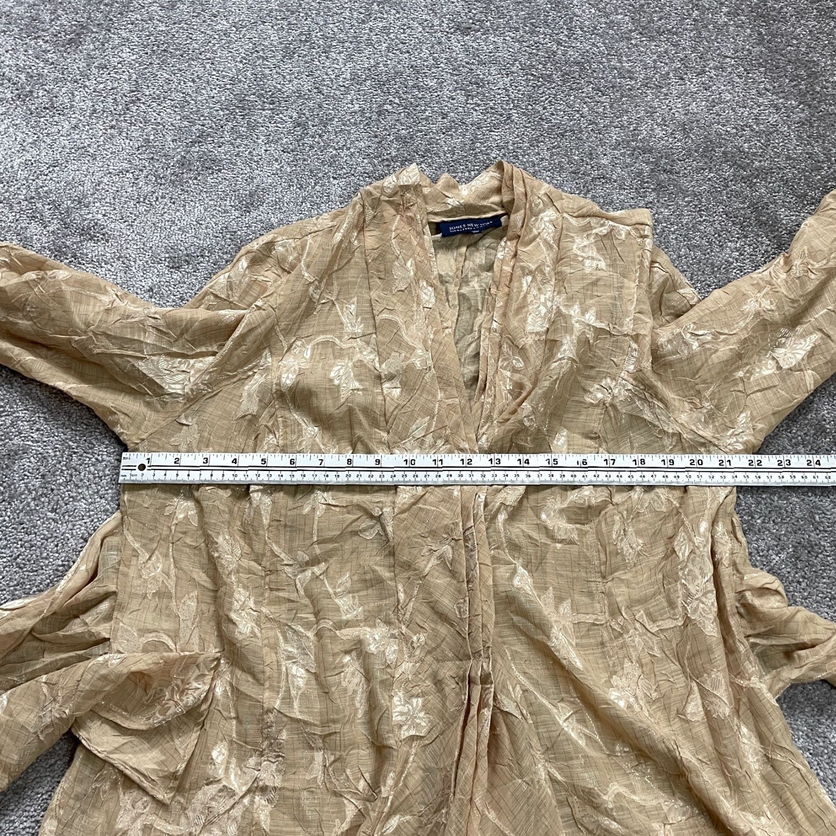 Jones New York Jones New York Cover Up Womens XL Brown Open Belted Long Sleeve Kimono Casual Size XL / US 12-14 / IT 48-50 - 5 Thumbnail