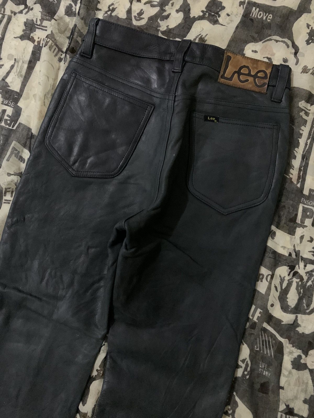Lee 💥Vintage Union Made Lee Rider Sanforized Leather Pant Size US 26 / EU 42 - 4 Thumbnail