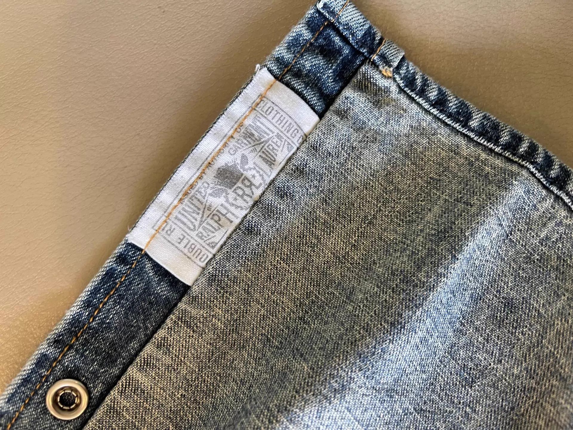 RRL Ralph Lauren RRL Bull Head Heavyweight Denim Shirt S Size Natural Wash Size US S / EU 44-46 / 1 - 7 Thumbnail