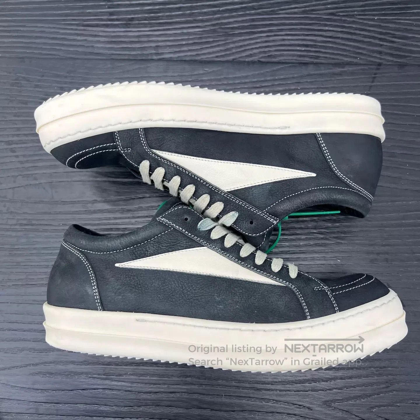 Rick Owens Black Low-Top Sneakers Size 7. Size US 7 / EU 40 - 3 Thumbnail