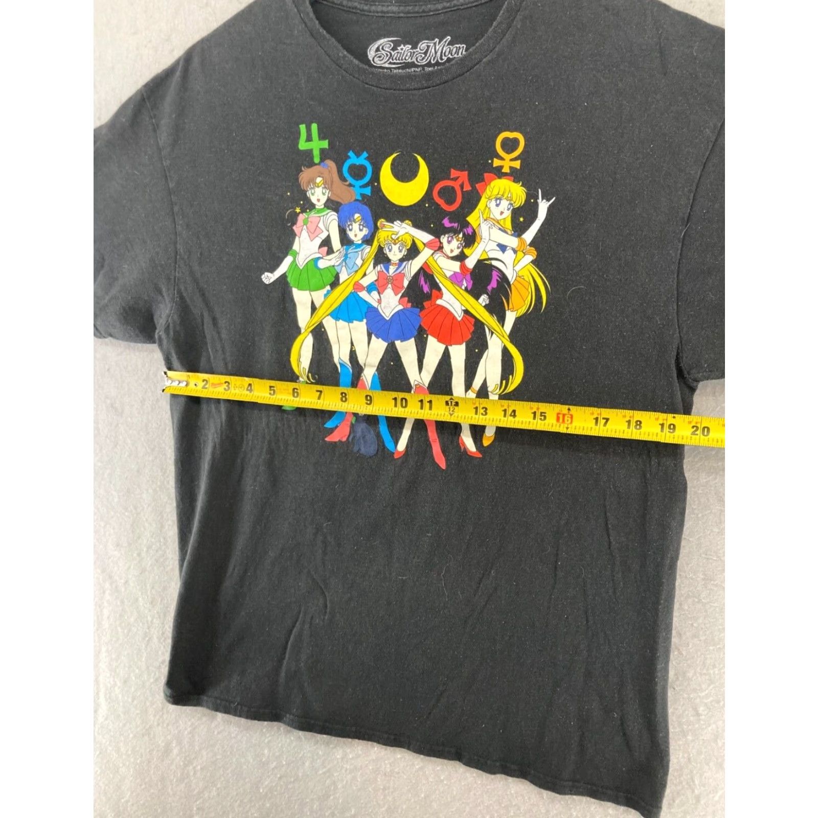 Venus Sailor Moon Women's T-Shirt Large Black Anime Cartoon Graphic Print Crew Neck Casual Cotton Summer 90s Mens Size L / US 10 / IT 46 - 2 Thumbnail