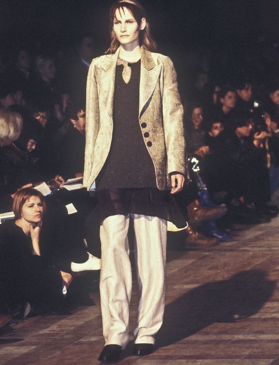 Ann Demeulemeester Ann Demeulemeester AW94 Brocade Lurex Gold Blazer Size S / US 4 / IT 40 - 11 Thumbnail