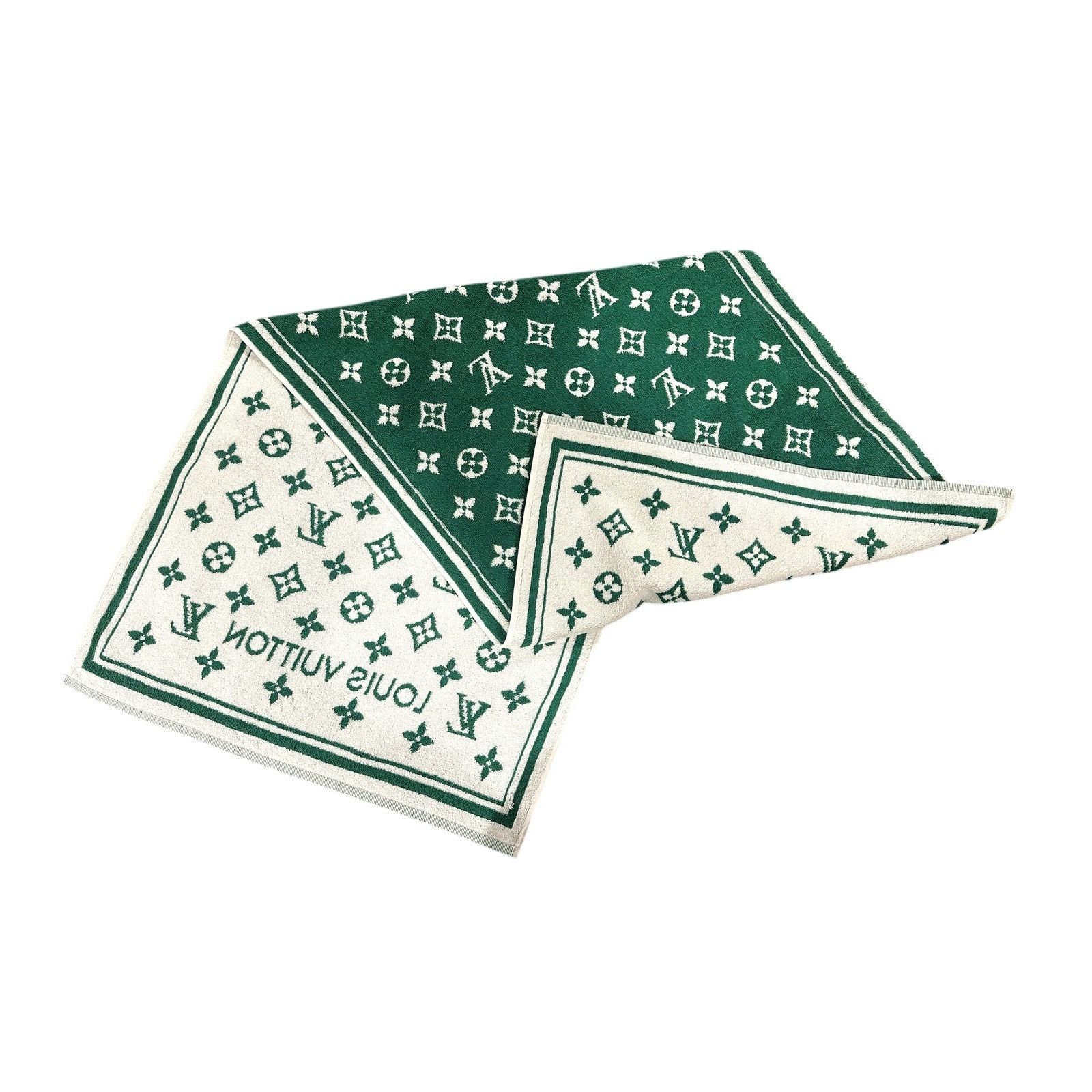 Louis Vuitton LOUIS VUITTON BeachBathTowel MonogramGreenReversibleEUCw/BOX Size ONE SIZE - 3 Thumbnail