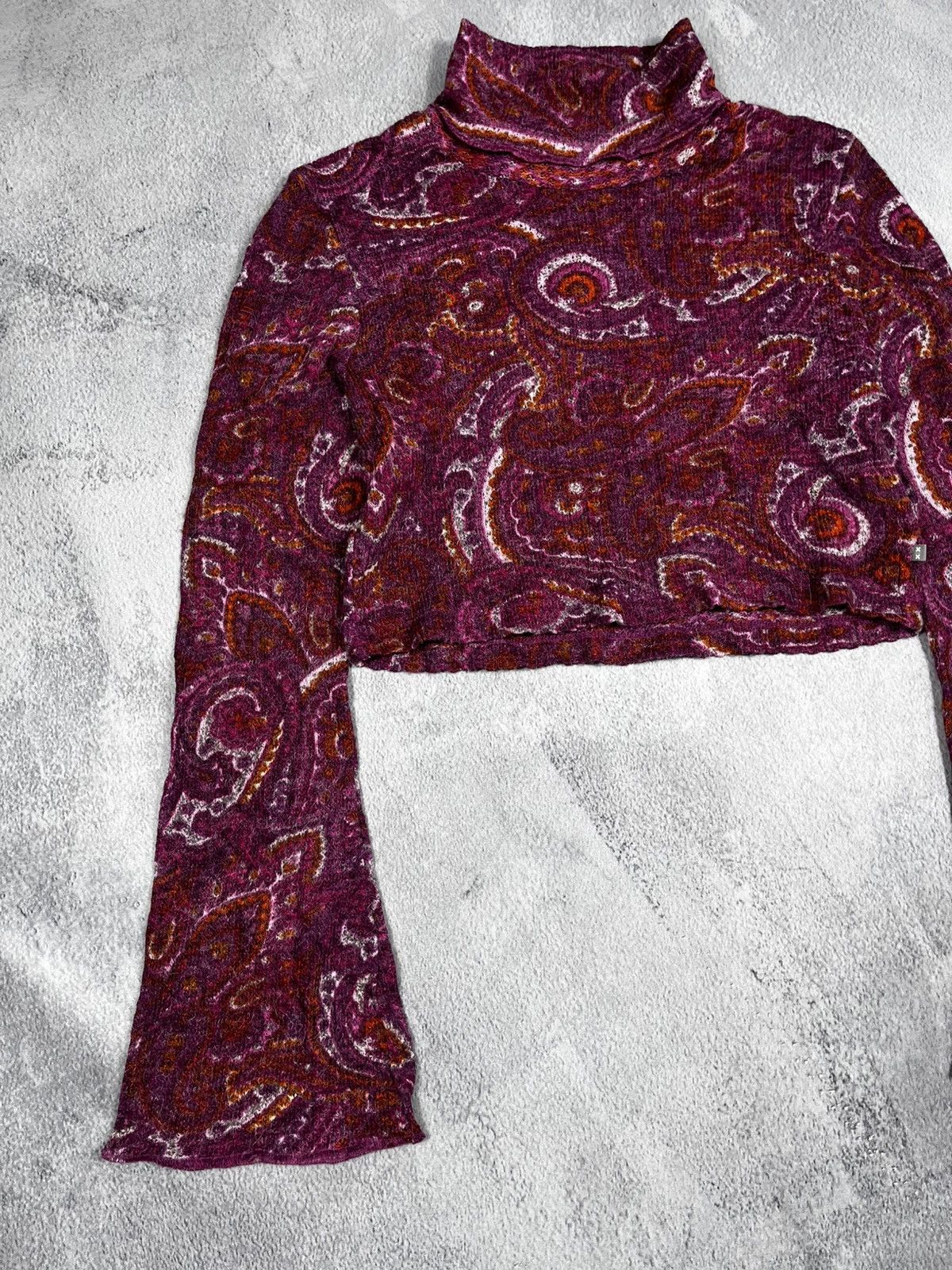 Vintage Vintage Y2K cropped flared sleeve knitted long sleeve size S Size S / US 4 / IT 40 - 2 Thumbnail