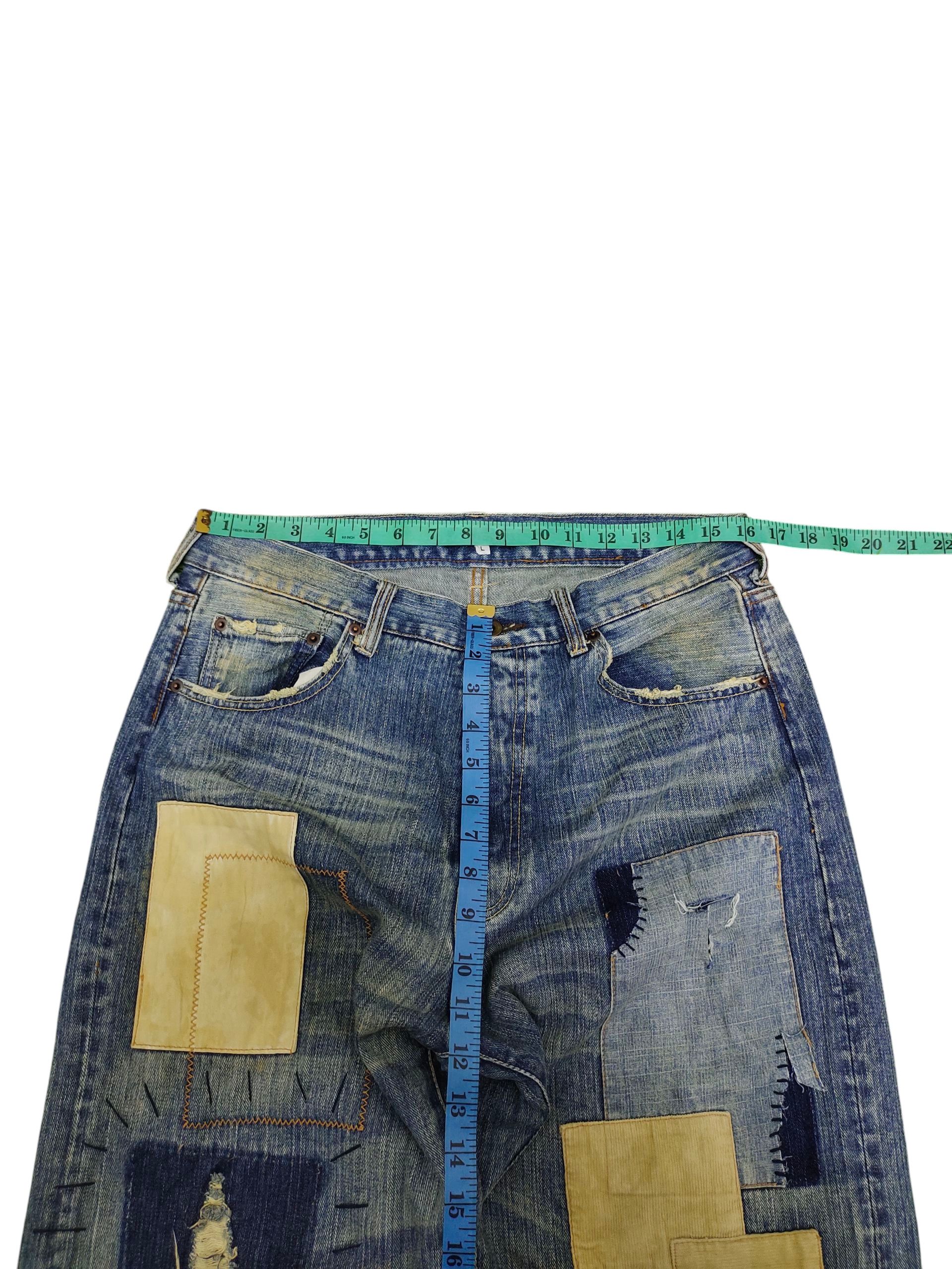 Comme des Garcons × Undercover Exhibitionist Japan Boro Sashiko Patchwork Distressed Jeans Size US 32 / EU 48 - 13 Thumbnail