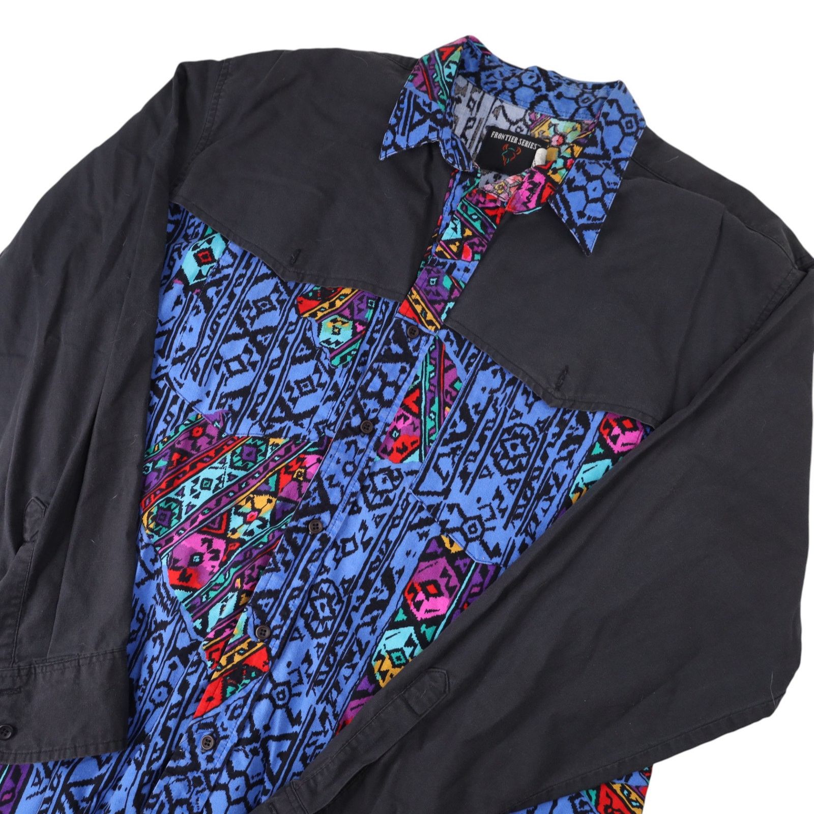 Vintage Vintage Frontier Series Crazy Vibrant Western Shirt Size US XL / EU 56 / 4 - 2 Thumbnail